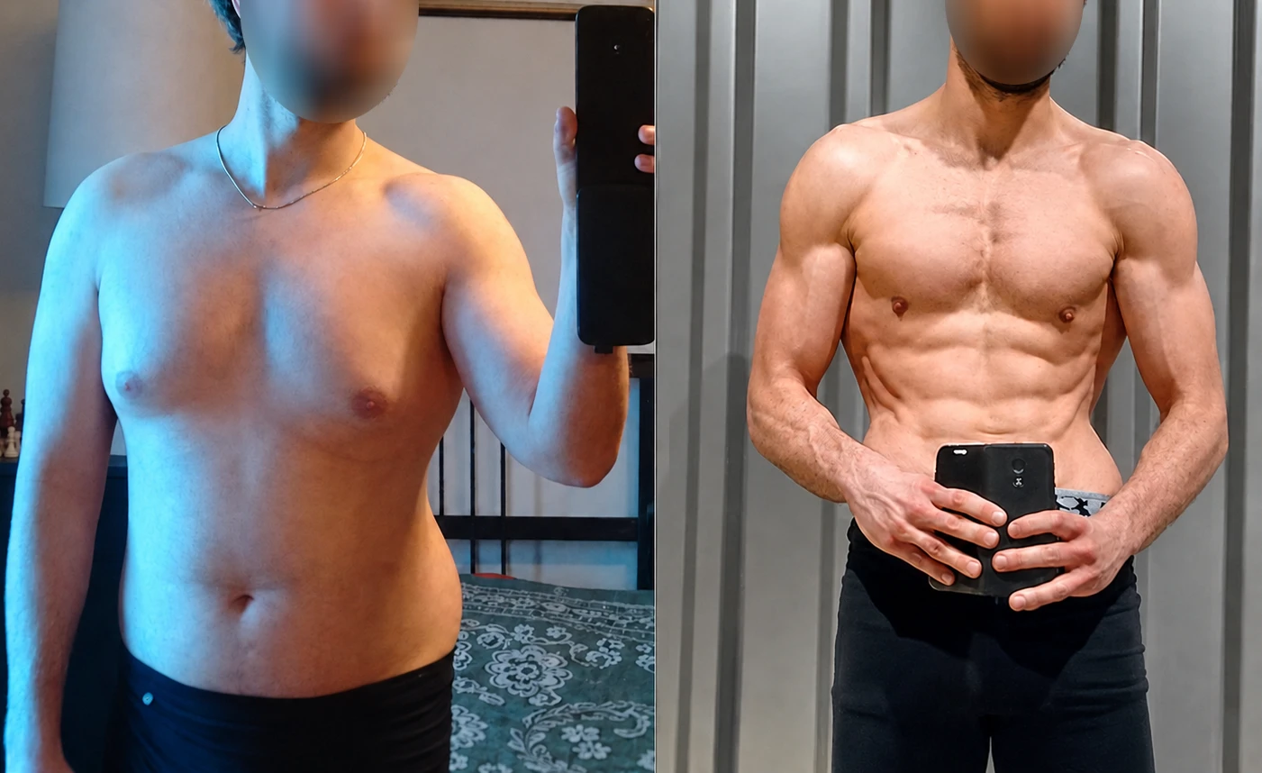 Piotr before and after